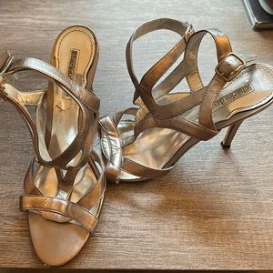 Charles David Silver Strappy Heels